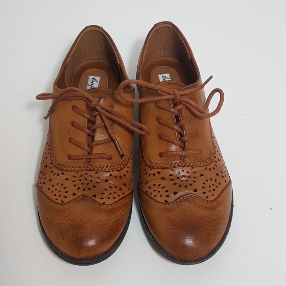 Curfew Brown Leather Brogue Oxfords